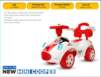 Thumbnail for Baby Push Car - New Mini Cooper