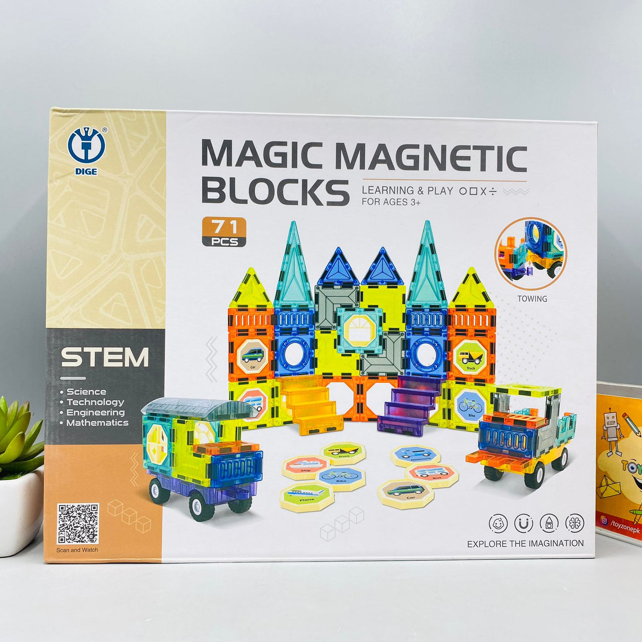 Magic Magnetics Blocks 71 Pcs Box