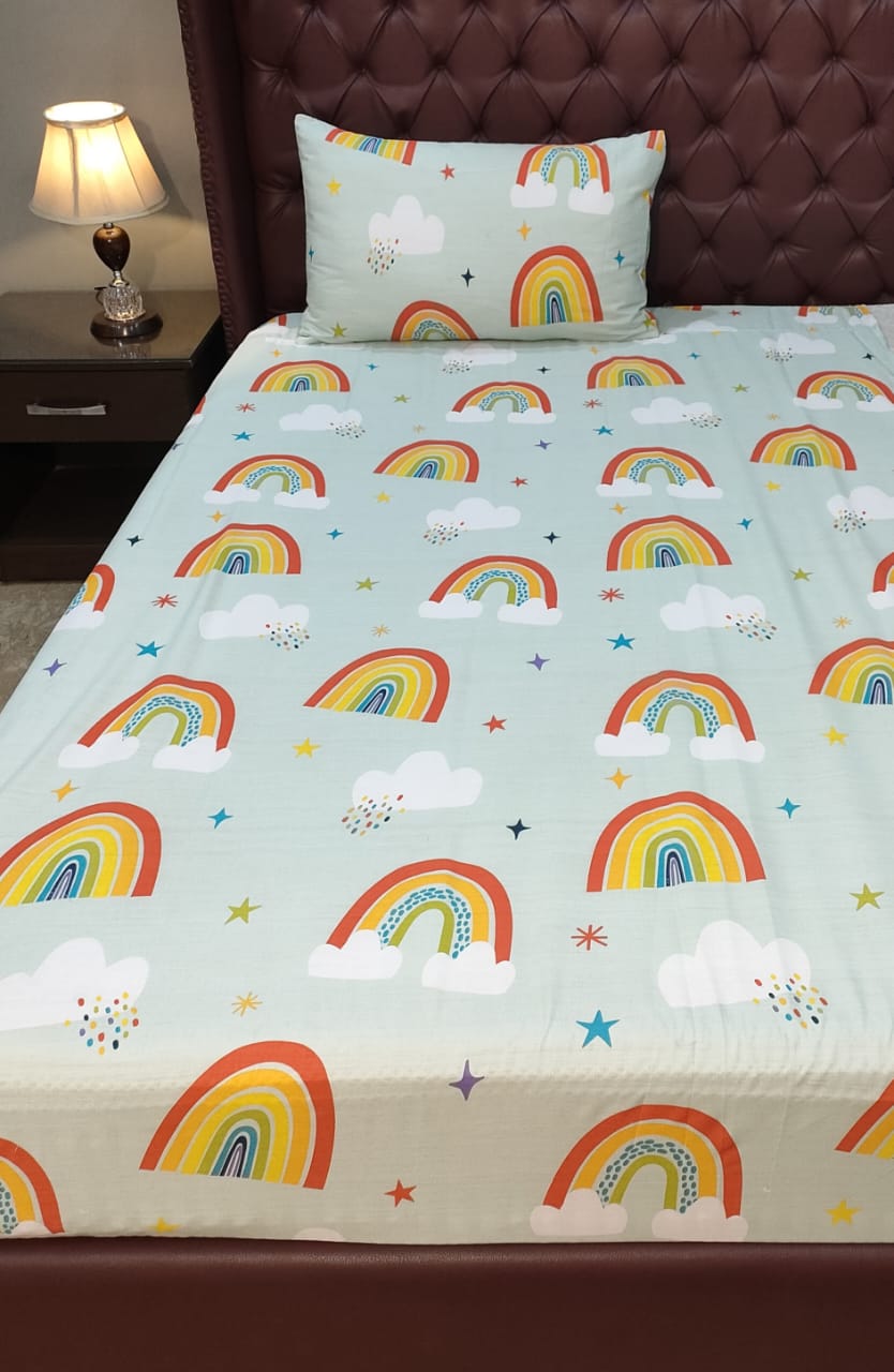 Cute Rainbow kids Bedsheet