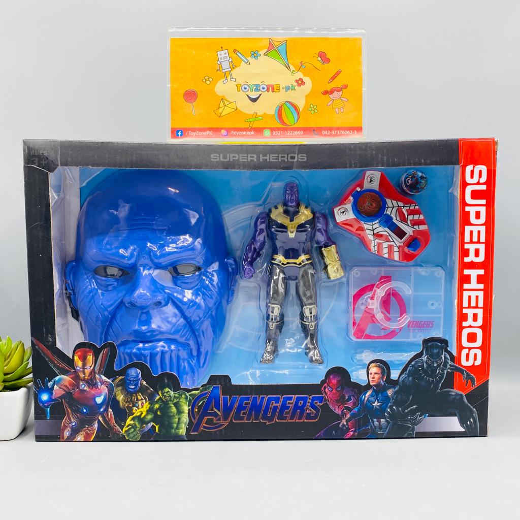 Disk Shooter With Thanos Figure and Light Mask