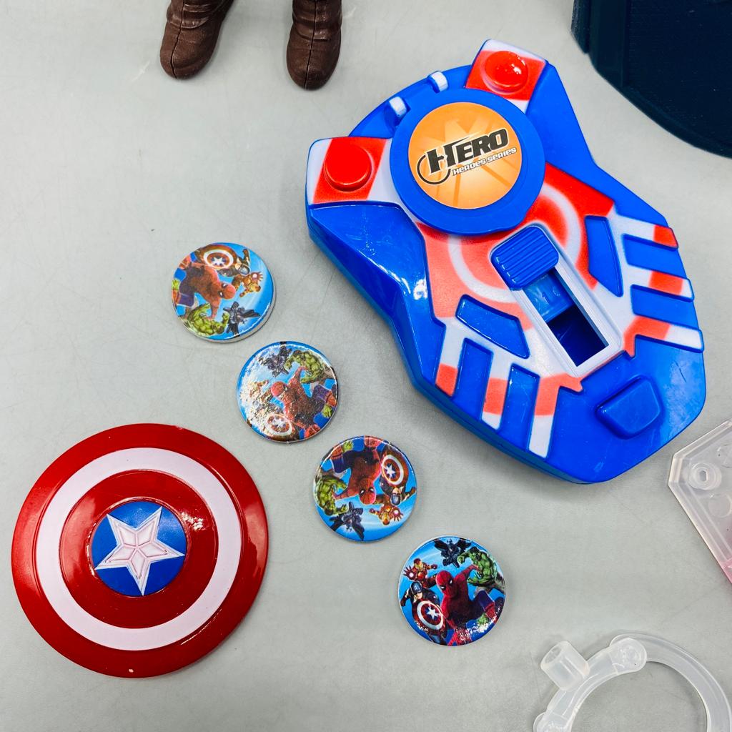 Disk Shooter With Captain America  Figure And Light Mask