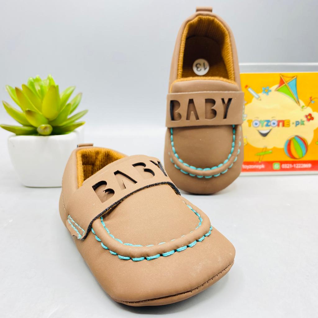 Flat Baby Shoes in Coffee Color