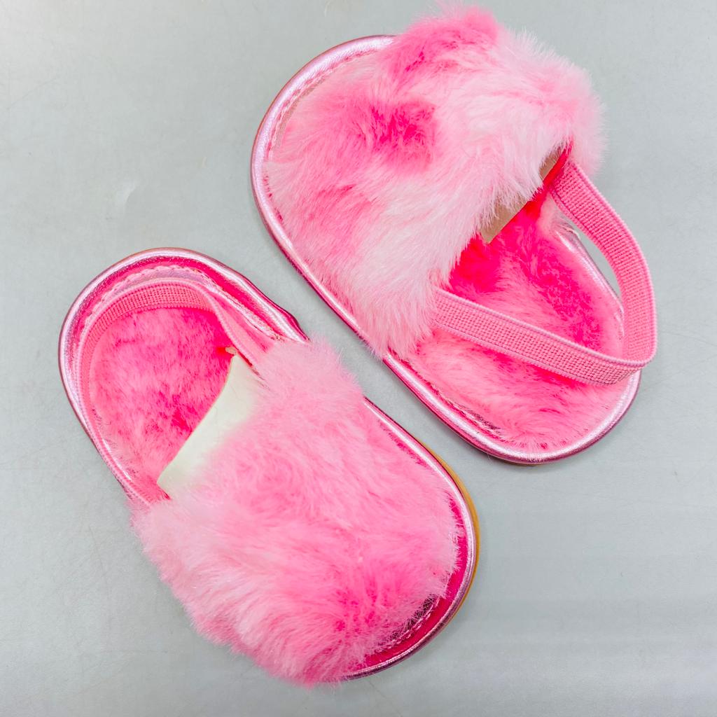Comfortable Furr Baby Sandals in Pink Color