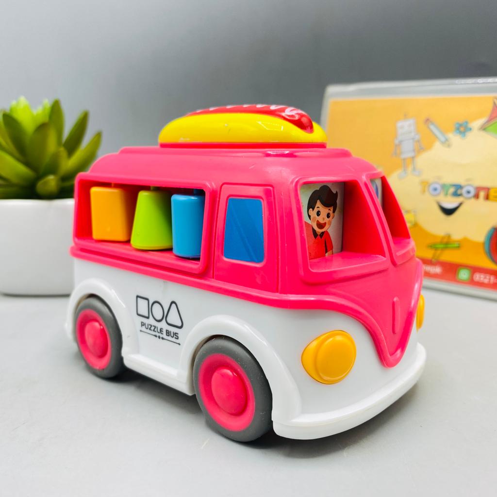 Cartoon Bus Friction Toy