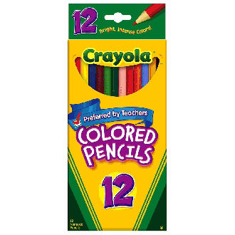 crayola 24 color assorted long barrel colored pencil set 6134