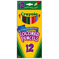 Thumbnail for crayola 24 color assorted long barrel colored pencil set 6134