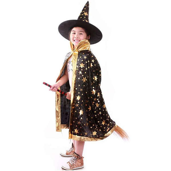 halloween costumes witch wizard cloak with hat