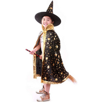 Thumbnail for halloween costumes witch wizard cloak with hat