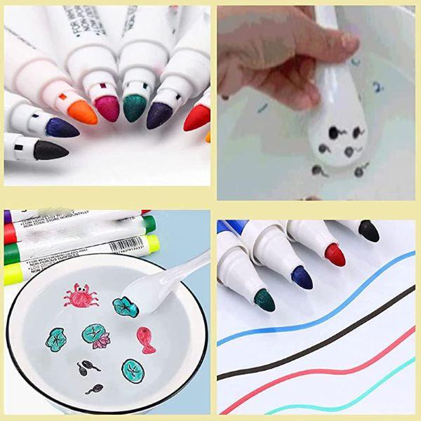 Magical Floating Painting In Water With Spoon (8 pcs Marker)
