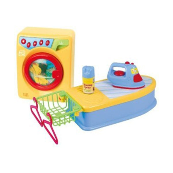 playgo electronic washing machine with iron board set