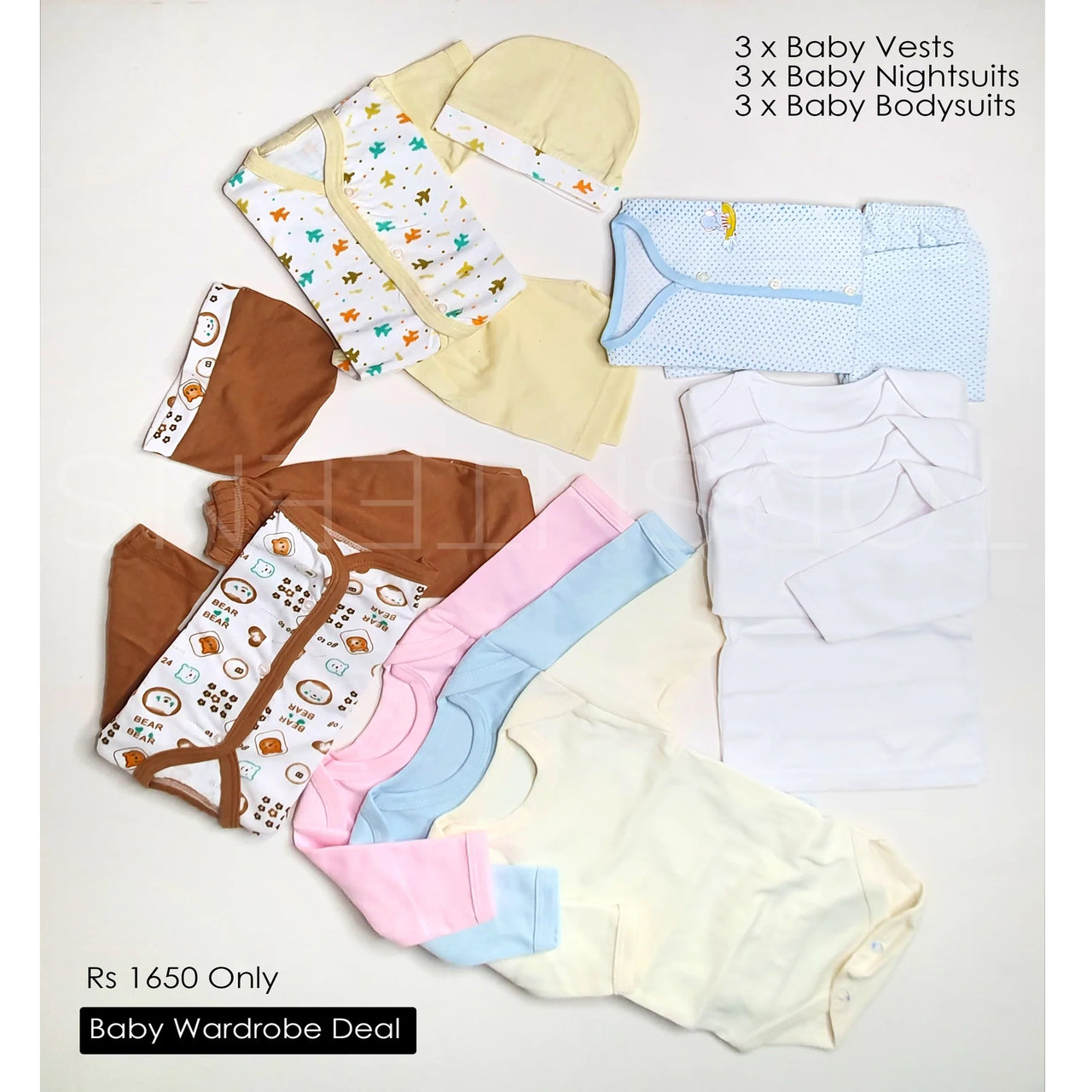 Baby Wardrobe Deal Pack of 9