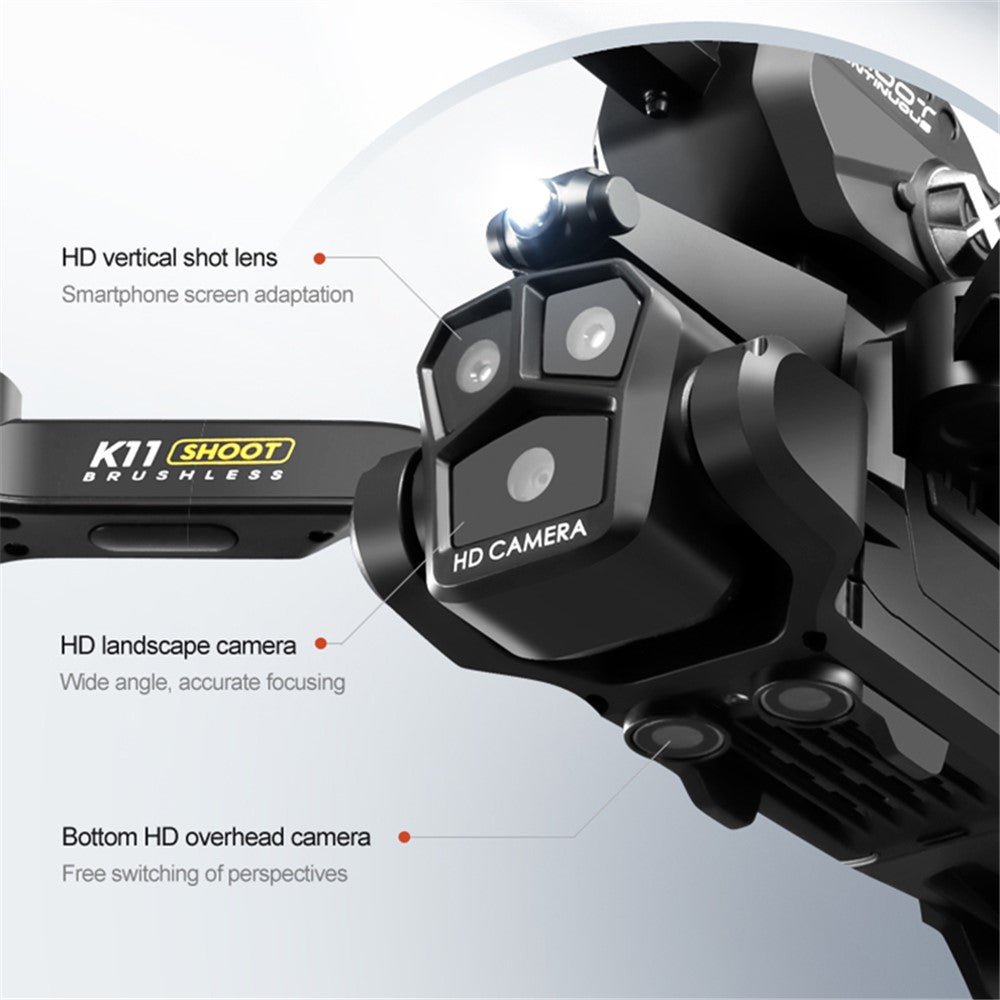 Remote Control Drone with Triple Camera And Water Ball Shooter