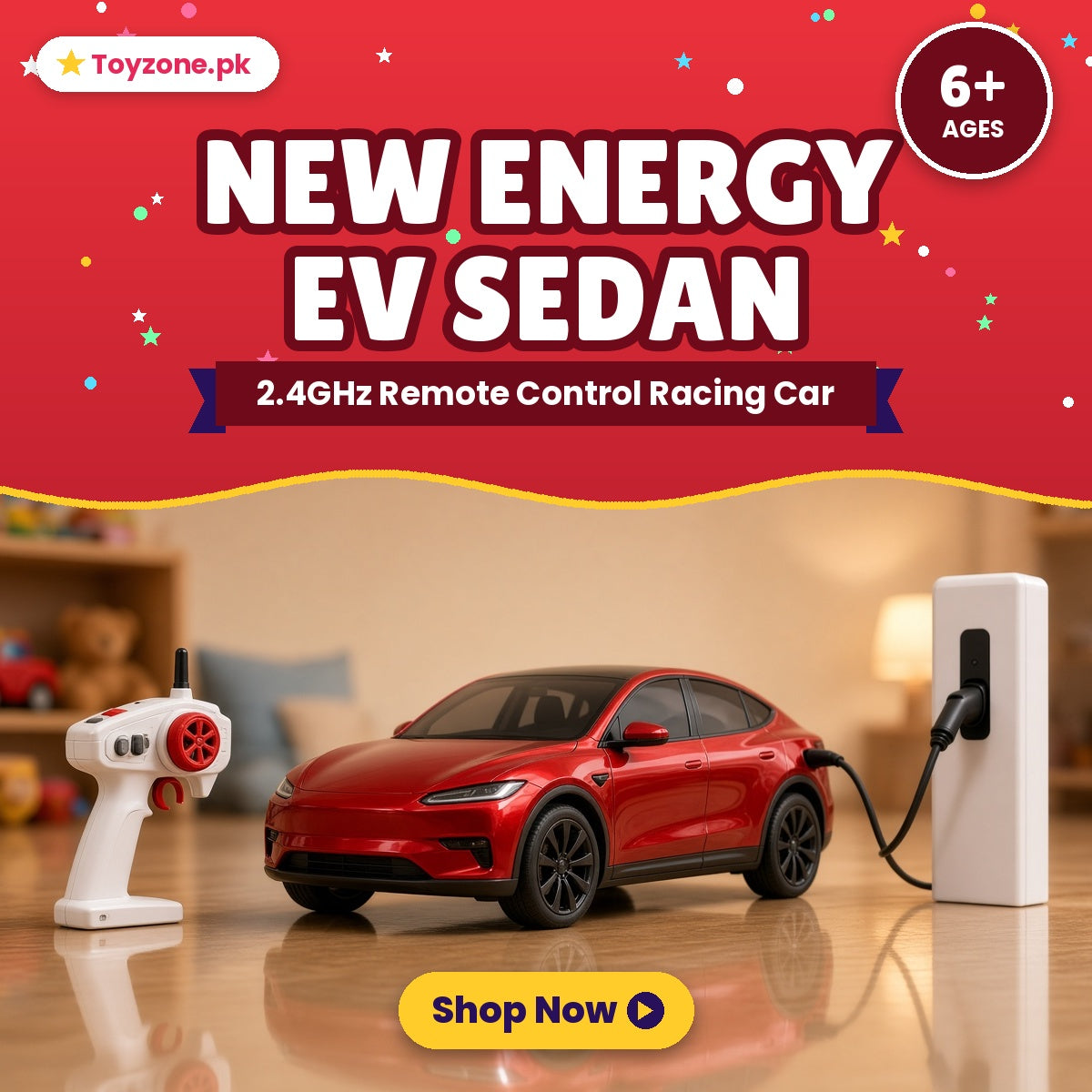 Remote Control New Energy 3 Sedan Racing Car 2.4GHz