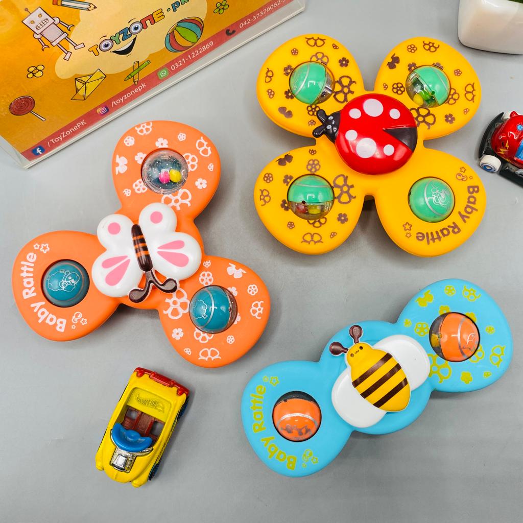 New Born Baby Rattle Spinners - 3 Pcs