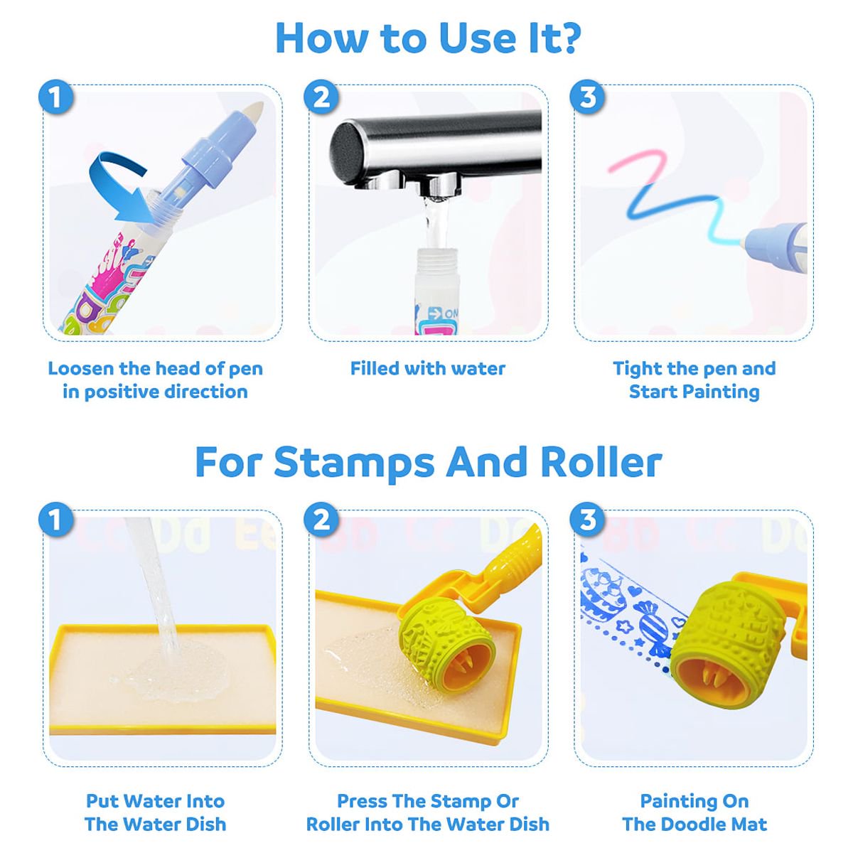 Cosmic World Water Mat With Different Painting Tool