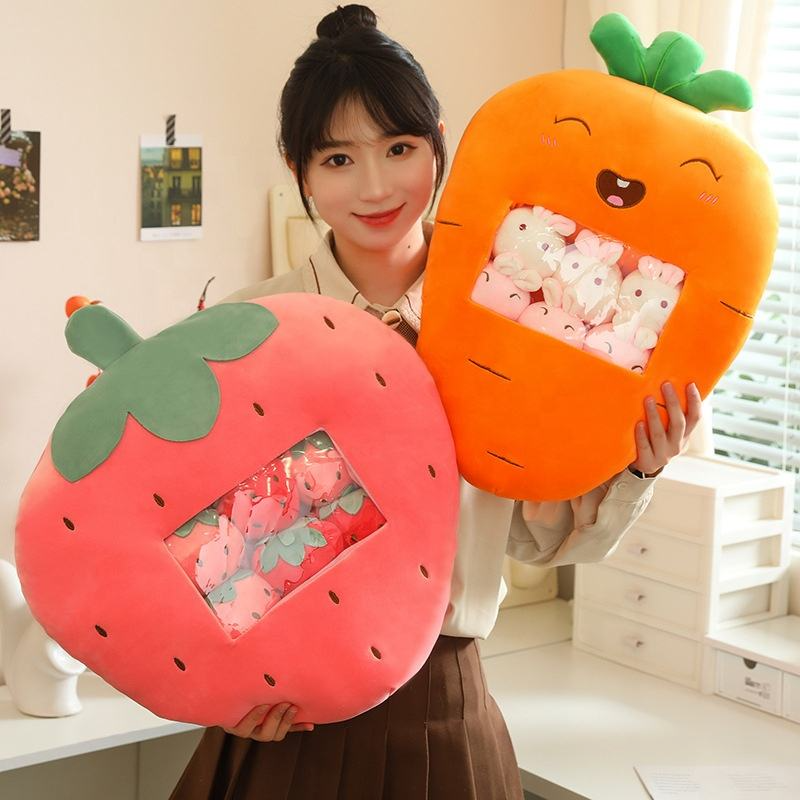 Fruit Plush Pillow With Babies