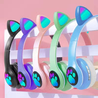 Thumbnail for Foldable Bluetooth Cat Headphones With Light