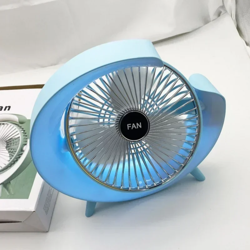 Multifunctional USB Charging Desktop Portable Fan With RGB Light