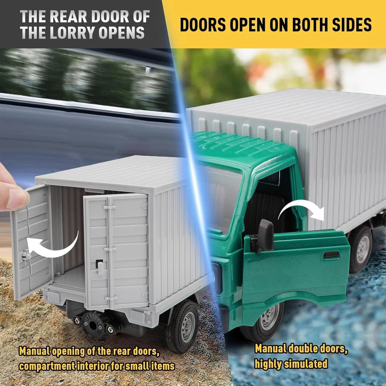 Remote Control Freight Pickup Truck with Container Light And Smoke
