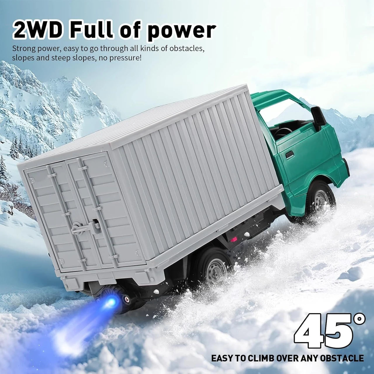 Remote Control Freight Pickup Truck with Container Light And Smoke