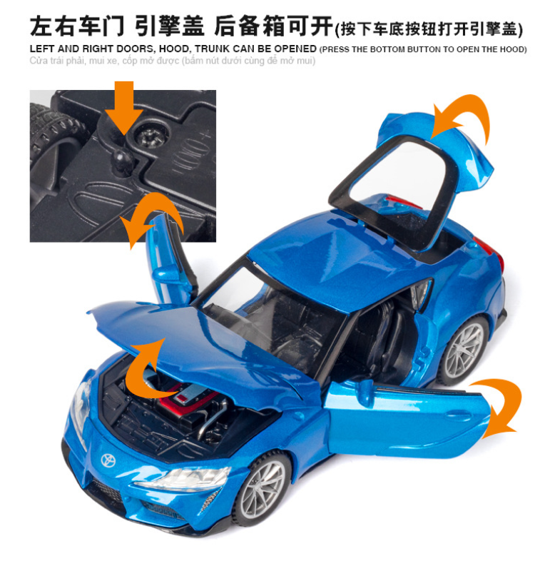 1:32 Toyota Supra Die-Cast Vehicles Alloy Model Car