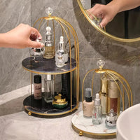 Thumbnail for Multi Layer Makeup Organizer In Metal Bird Cage Shape