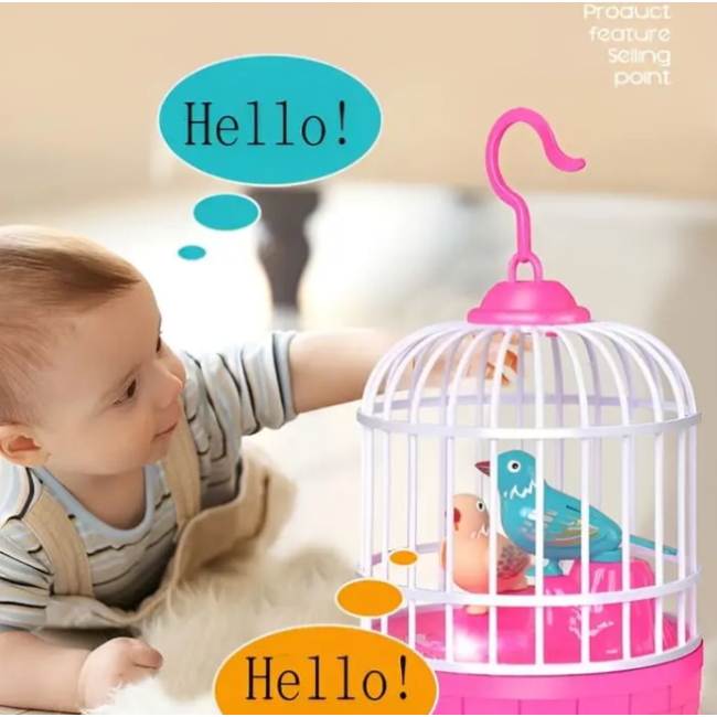 Voice Controller Birds Cage With Light & Sound