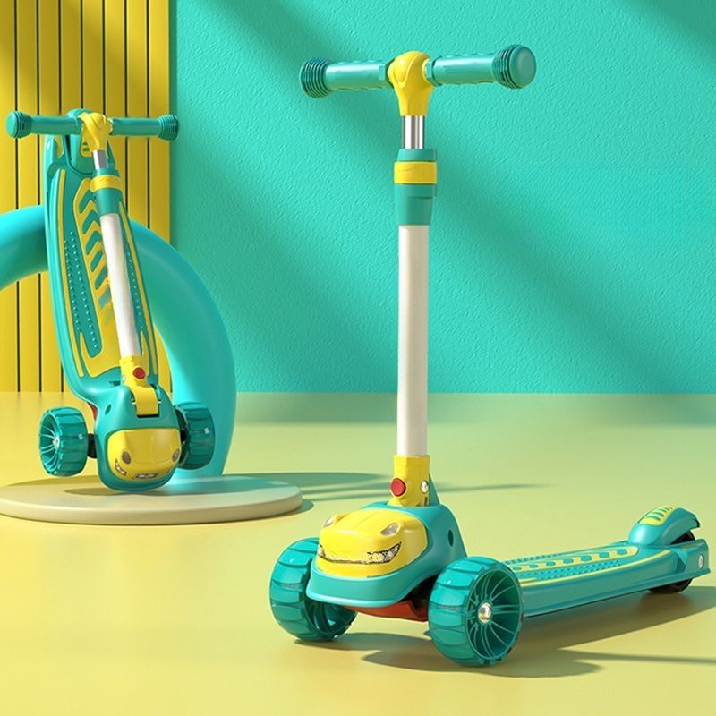 Cartoon Face Manual Scooty For Kids