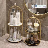 Thumbnail for Multi Layer Makeup Organizer In Metal Bird Cage Shape