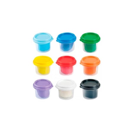 Playgo Set of 9 Colored Plasticine Jars