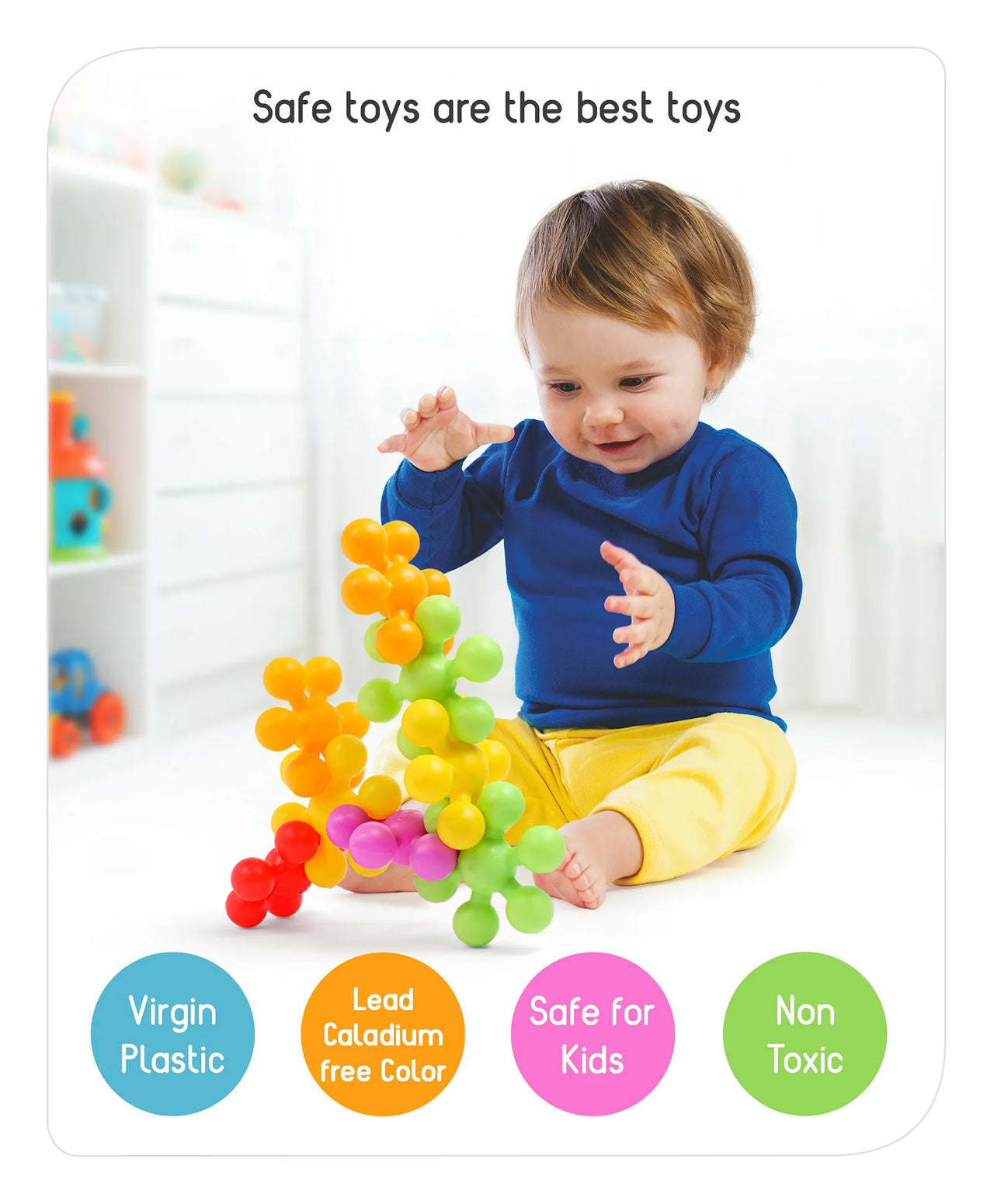 36 Piece Snowflake Building Block With 12 Different Color