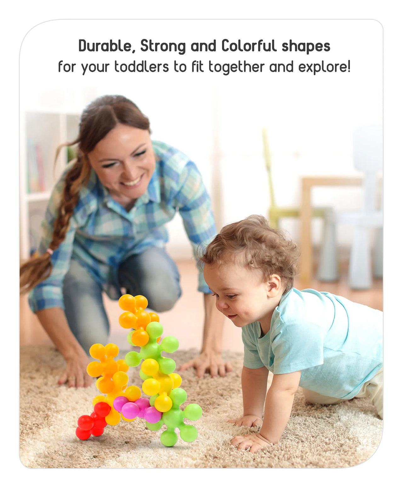 36 Piece Snowflake Building Block With 12 Different Color