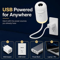 Thumbnail for 2 in 1 USB-Powered Moon Light Projector Night Lamp With 3 Different Disk