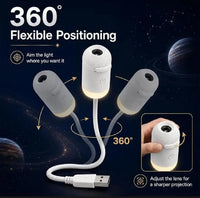 Thumbnail for 2 in 1 USB-Powered Moon Light Projector Night Lamp With 3 Different Disk