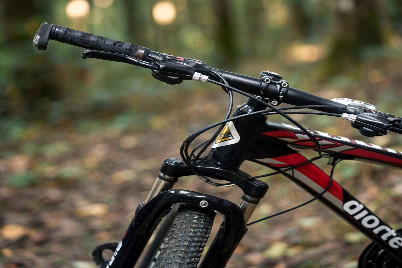 24-inch teen adult mountain bicycle - handlebar detail