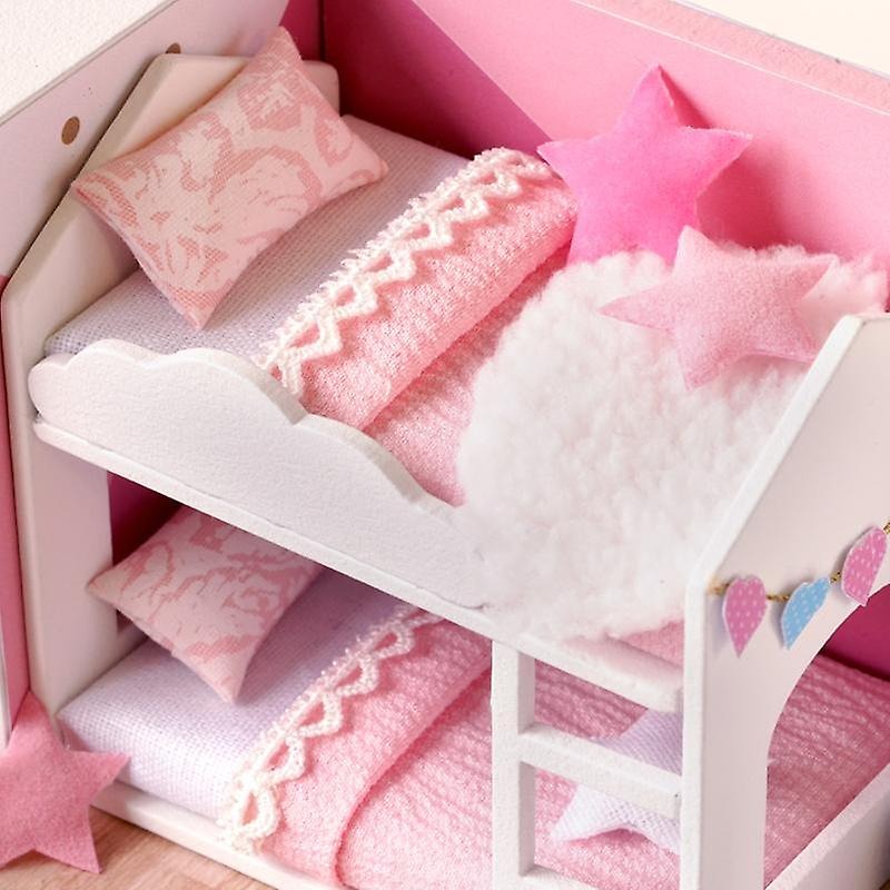 DIY Dollhouse - Wooden Miniature Doll House Furniture Kit
