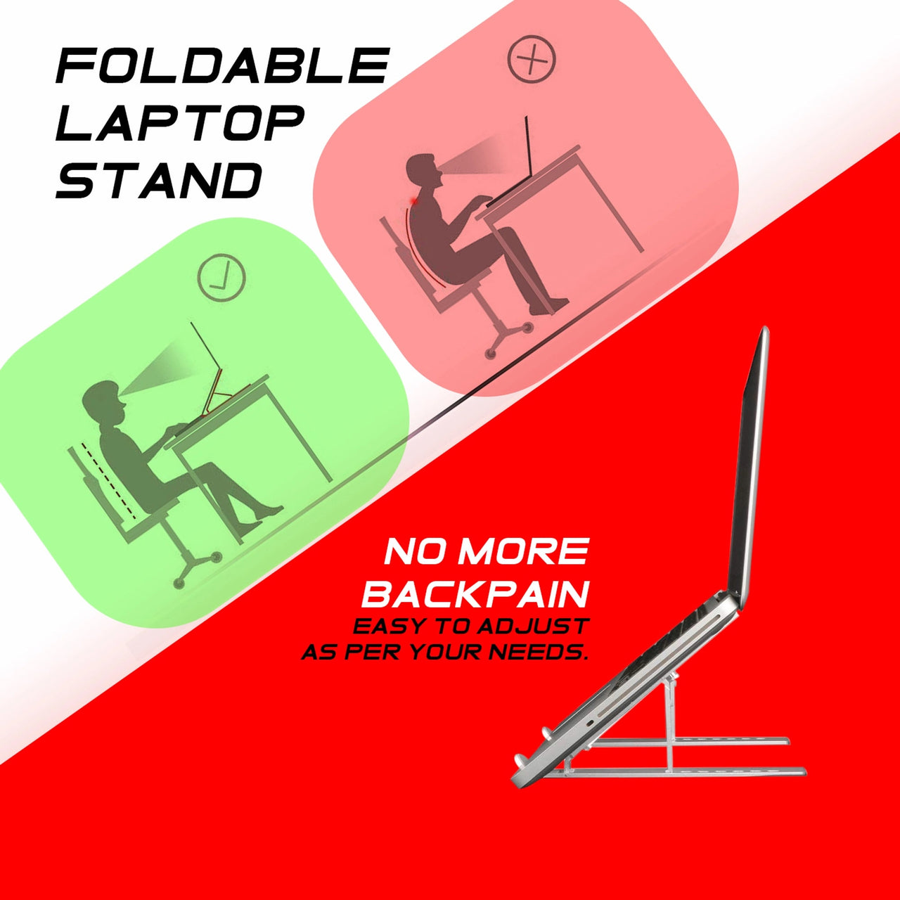 Adjustable  Foldable Laptop Alloy Stand