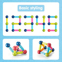 Thumbnail for 42 Pieces DIY 3D Model Magnetic Stick and Ball Construction Set
