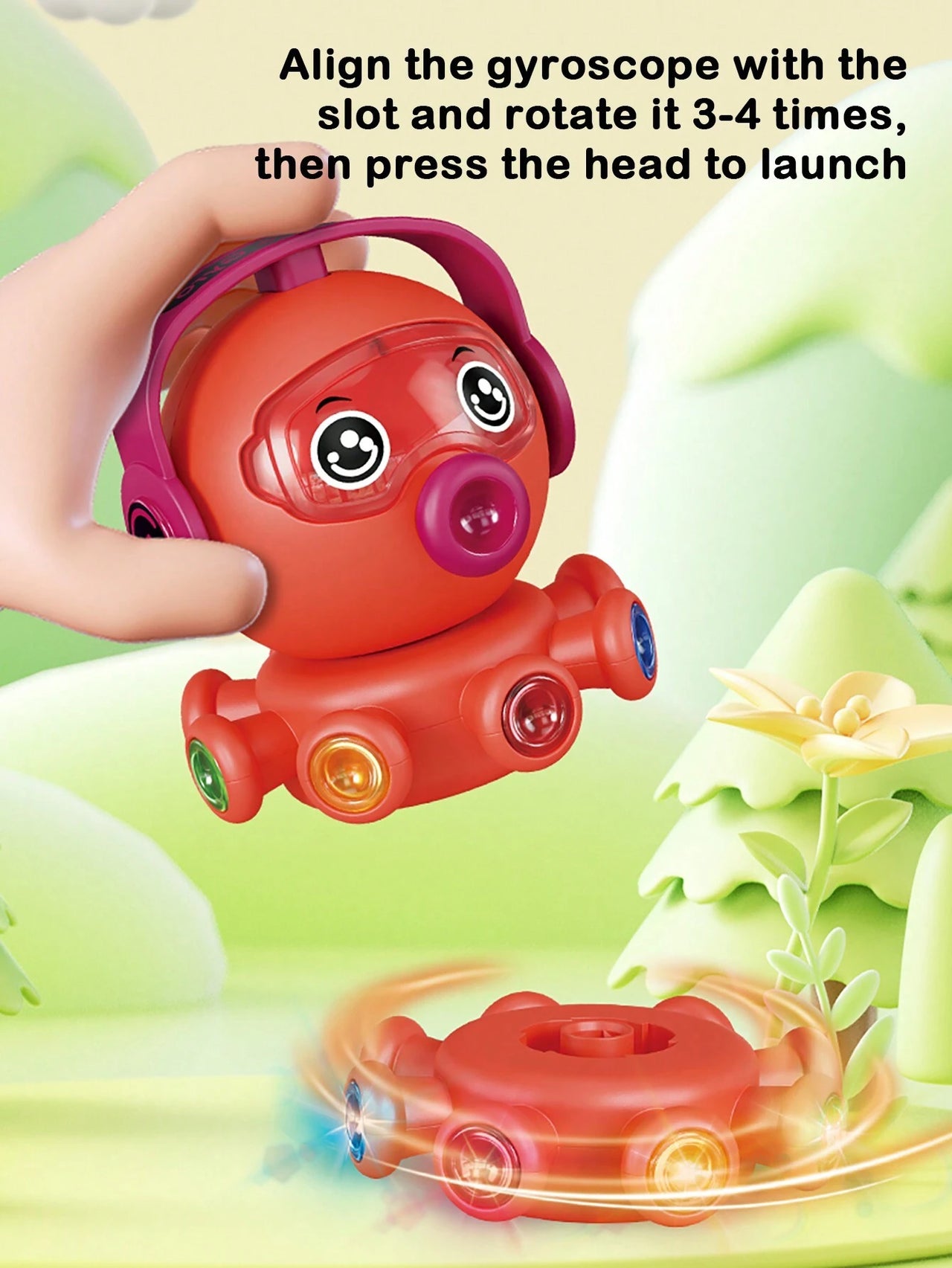 3 in 1 Gyro Octopus with Light