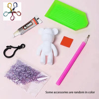 Thumbnail for Bear Creative Keychain with Diamond Stone