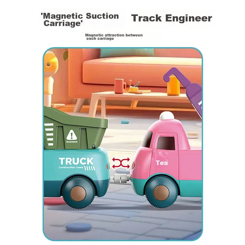 Magnetic Train Track Set With Light And Sound