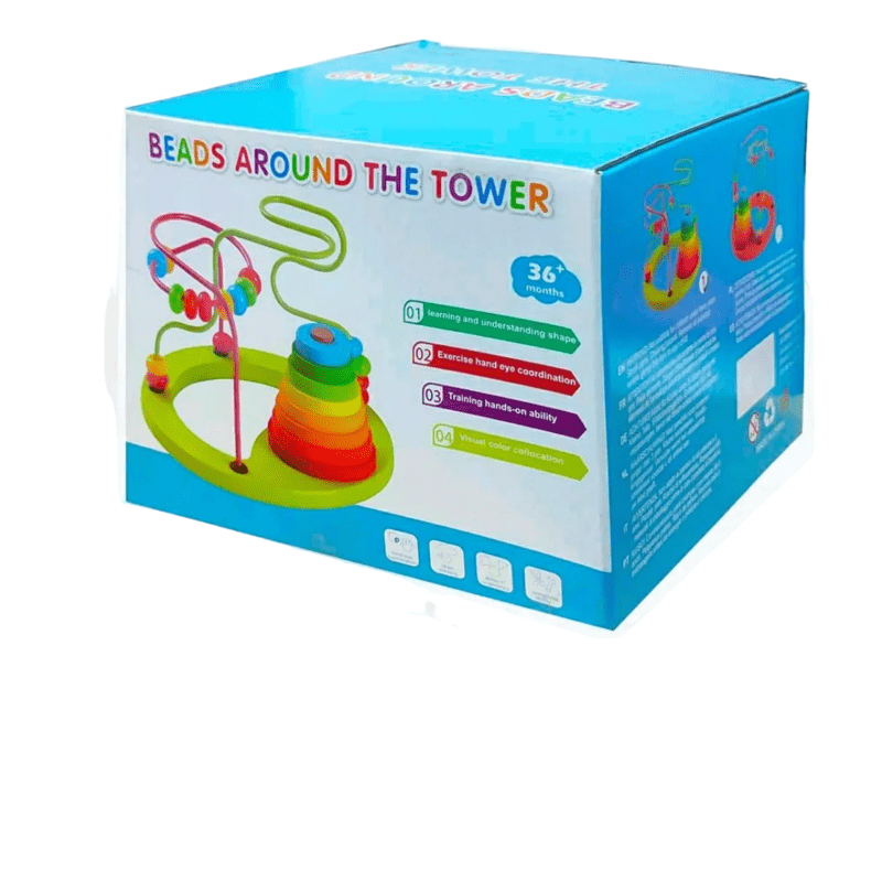 Beads Around The Tower A Stacking Tower Adventure for Kids