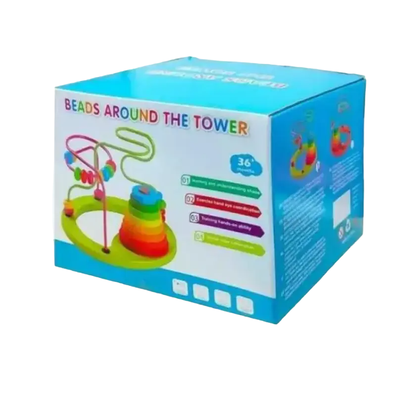 Beads Around The Tower A Stacking Tower Adventure for Kids