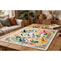 Thumbnail for Disney Mickey and Friends Ludo and Story Chess Game Mat — in use