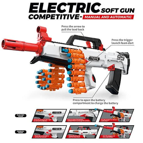 Automatic Soft Bullet Machine Gun Toy