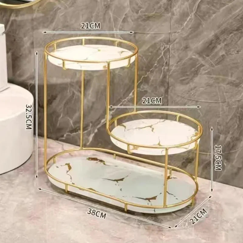 3-Tier Cosmetic Storage Rack High-End Metal Quality