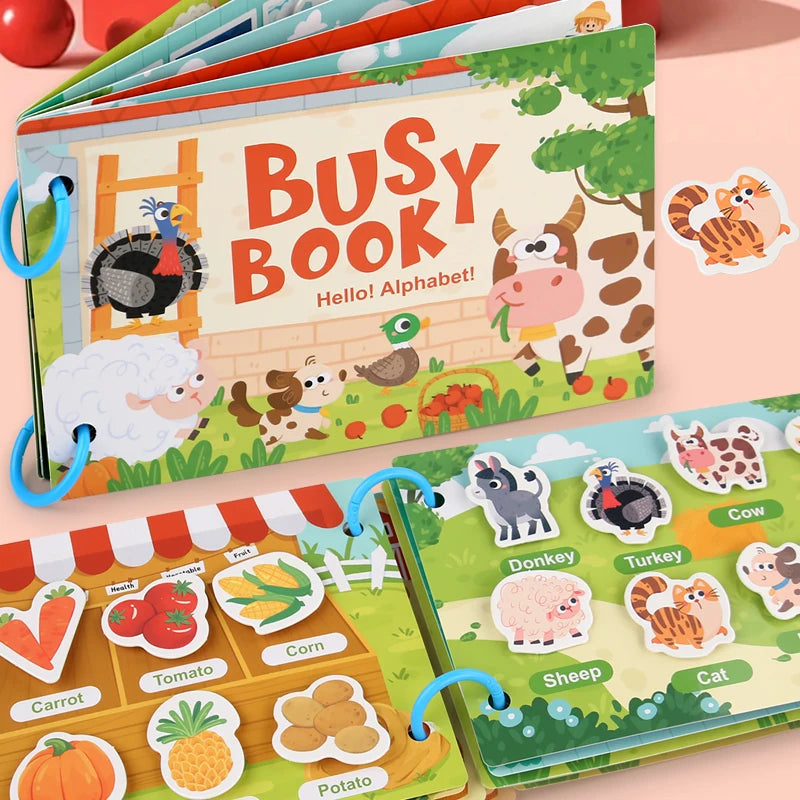 Learning Education Montessori Kids Busy Book