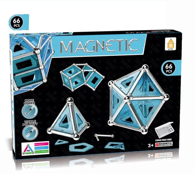 3D Crystal Magnetic  Building Blocks Puzzle 66 Pieces