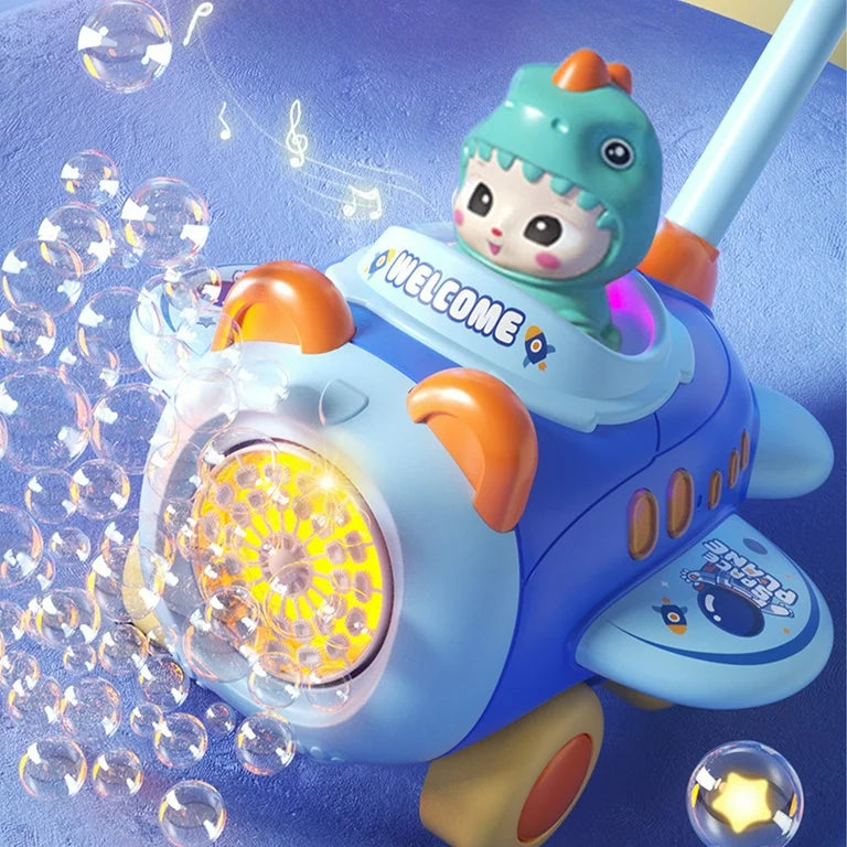 Bubble Airplane Push And Play Machine