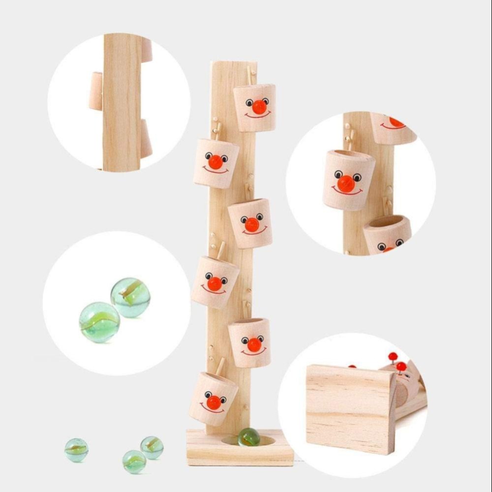 Wooden Clown Ball Table